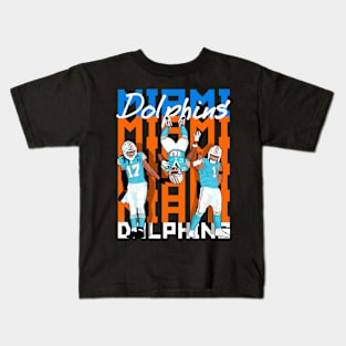 Miami Dolphins : tua tagovailoa x tyreek hill x jaylen waddle Kids T-Shirt